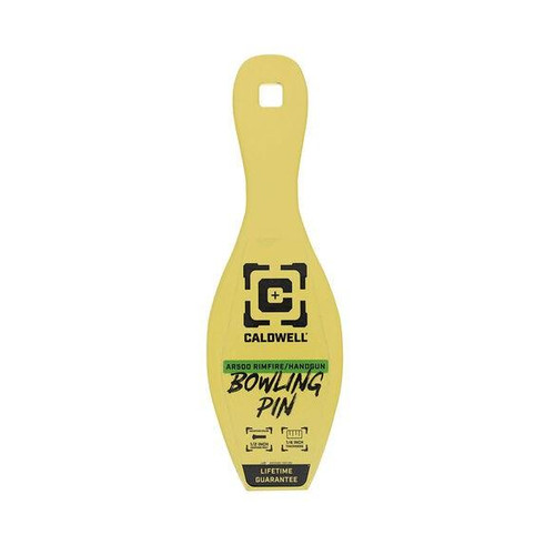 BOG Caldwell AR500 1/4'' Rimfire/Handgun Bowling Pin Target Yellow - 4002312