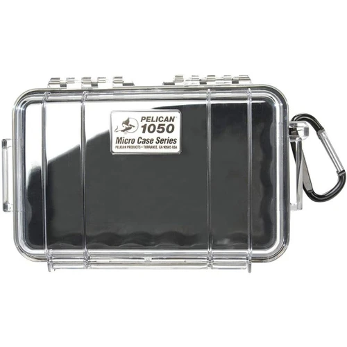 Pelican Micro Case Black/Clear Polycarbonate 7.99" Long - 1050-025-100