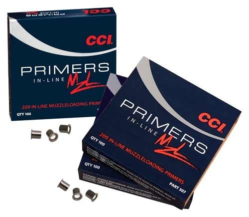 MUZZLELOADING PRIMERS - 209 IN-LINE, 100/BX