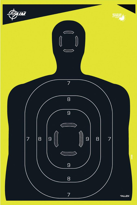 Allen EZ Aim Non-Adhesive Splash Silhoutte 12x18 5 Count Targets - 15330