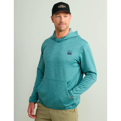 HUK 'D Up Performance Fleece Hoodie Storm Blue Heather XL - H1300093-540-XL