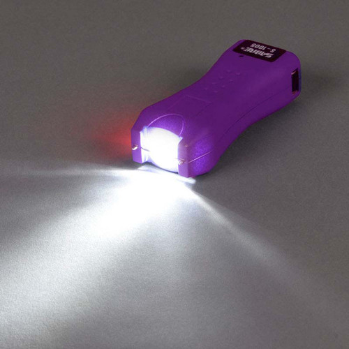 Sabre Stun Gun Flashlight Mini W/Holster 1.600uC Purple