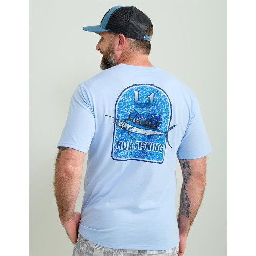 HUK KC Badge Series Short Sleeve Shirt Windsurfer L - H1000549-454-L