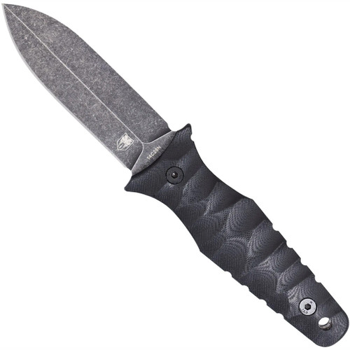 CobraTec Claymore Single Blade Dagger Fixed Black Stonewash - CTCLMDAGFEBSW