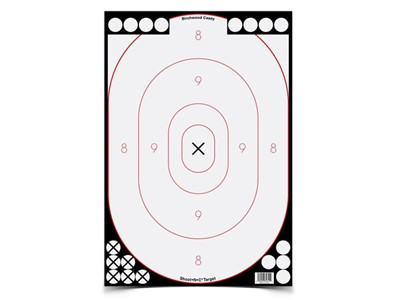 Shoot&bull;n&bull;c &reg; White-black Silhouette Targets - 12" X 18", 5-pk