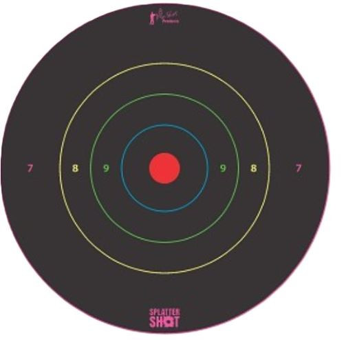 Pro-Shot Splatter Target 8" Bullseye Multi-Color 6PK