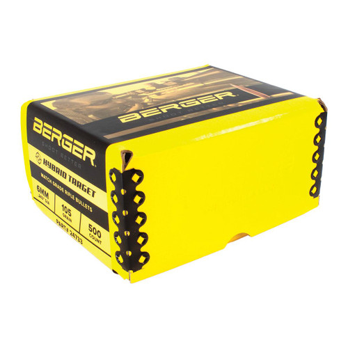 Berger Match Grade Target Bullets 6mm .243" 105 gr Hybrid 500/ct
