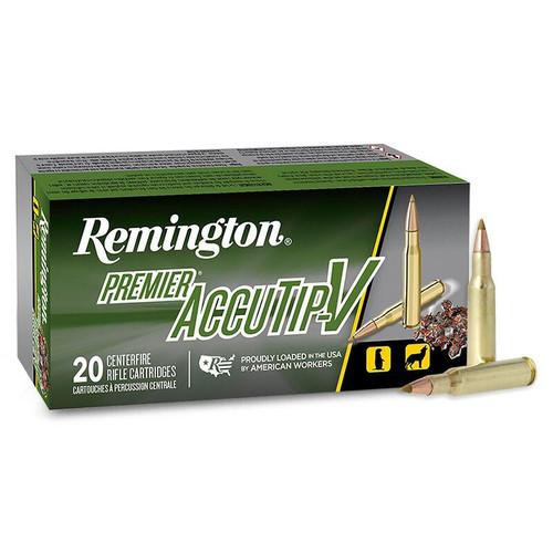 Remington Premier AccuTip Varmint Rifle Ammunition .222 Rem 50 gr ATV 20/ct