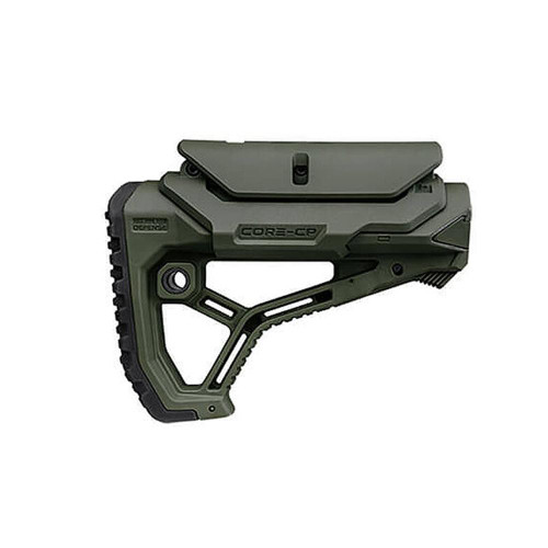 Fab Defense Gl-Core CP Buttstock with Adjustable Cheek-Rest for Milspec and Commercial Tubes OD Green