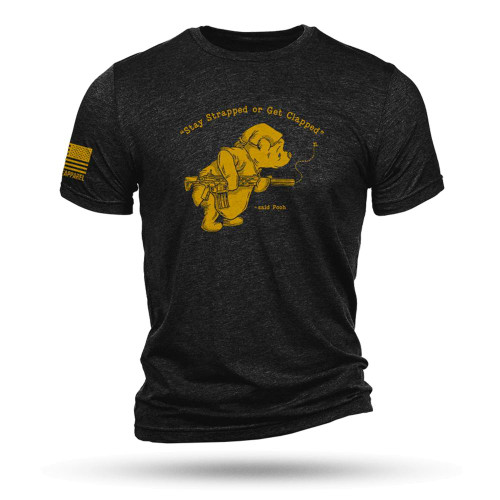 Nine Line Apparel Pooh Bear Triblend T-Shirt Black M - POOHBEAR-TSTRI-BLACK-M