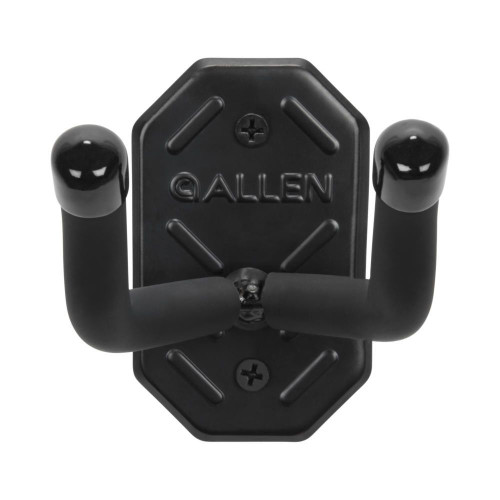 The Allen Company Defender Double Hooks with Metal Mounting Plate Black