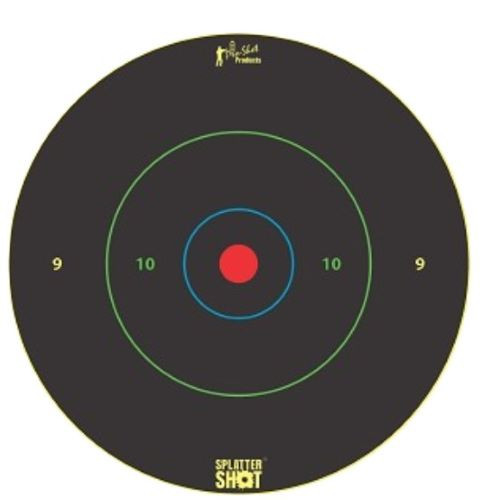 Pro-Shot Splatter Target 12" Bullseye Multi-Color 5PK