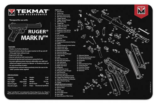 GSM TekMat 11x17 Gun Cleaning Mat- Ruger Mark IV