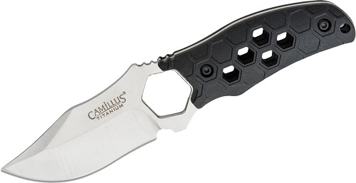 Camillus Comb Fixed Blade 3.5" Stainless Honeycomb Black