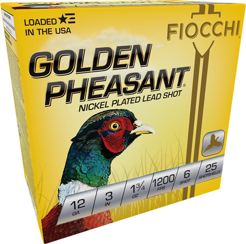Fiocchi Golden Pheasant 12GA 3" 1-3/4 #6 25-Round 10BX/CS