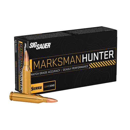 Sig Sauer Marksman Hunter GameKing Rifle Ammunition 7mm Rem Magazine 160gr HPBT 20/ct