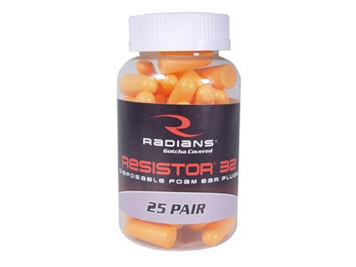 Radians Foam Earplugs - 25 Uncorded Pairs In Jar