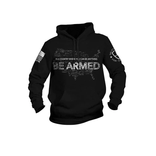 Nine Line Apparel E9 Be Armed Hoodie Black S - E9ARMED-H-BLACK-S
