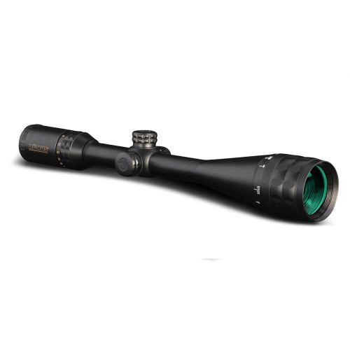 KonusPro Plus 6-24x50mm Rifle Scope Engraved Blue/Red Illuminated Fine Crosshair Reticle Matte Black