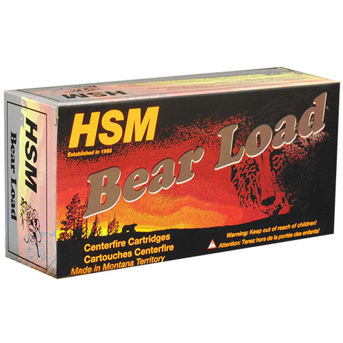 HSM Bear Wide Flat Nose 460 S&W Magnum Ammo 325gr 20 Rounds - 460SW4N