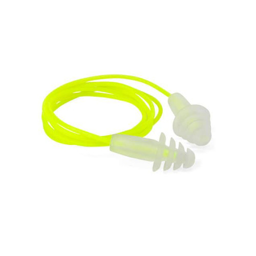 Radians Resistor Flanged Earplugs Thermoplastic 27dB Yellow/Clear 3 Pair - FP43HVBP3