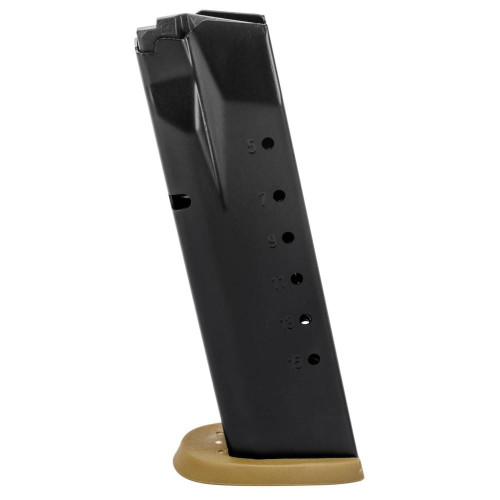 S&W Steel M&P40 M2.0 Handgun Magazine Black w FDE Base .40 15/rd