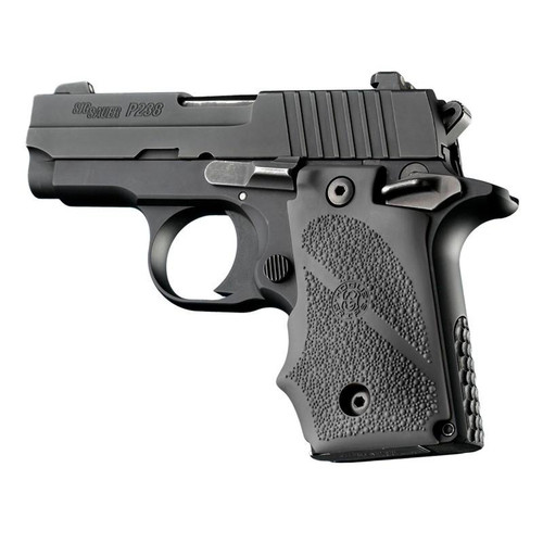 Hogue Overmolded Rubber Grip Handgun Grips for Sig Sauer P238 Slate Gray with Finger Grooves