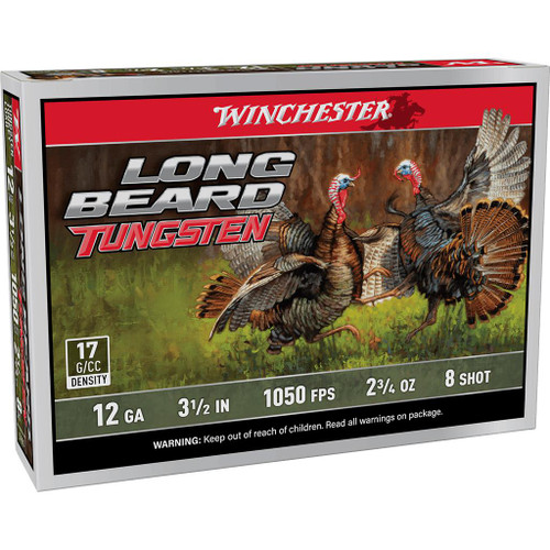 Winchester Long Beard Tungsten Shotshell 12ga 3.5" 2-3/4oz #8 5/ct