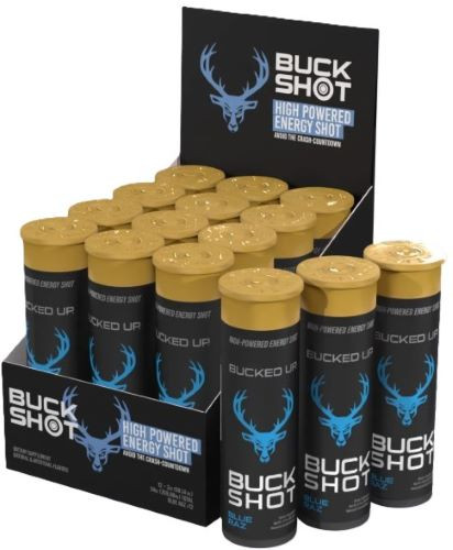 Bucked Up 2oz Energy Shots Blue RAZ 2-12 Packs - 3224502