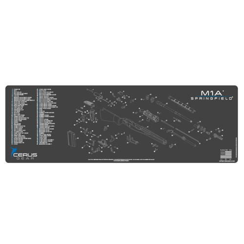 Gear Springfield M1A Schematic Rifle Promat - Charcoal Gray/Cerus Blue