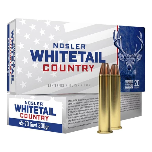 Nosler Whitetail Country 45-70 Govt Ammo 300gr 20 Rounds - 40145