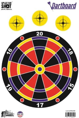 Pro-Shot Splatter Target 12"X18" Dartboard 8 Pack - GS-DART-8PK
