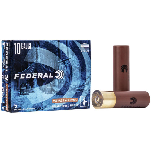 Federal Power-Shok Hollow Point Slug Shotshells 10ga 3-1/2" Magazine 1-3/4oz 5/ct