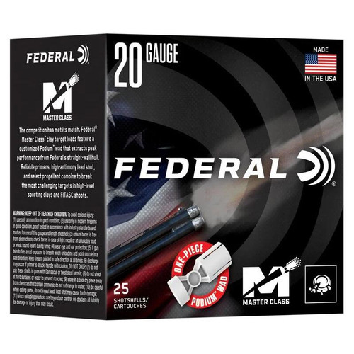 Federal Master Class Shotshells 20ga 2-3/4" 7/8oz #7.5 25/ct