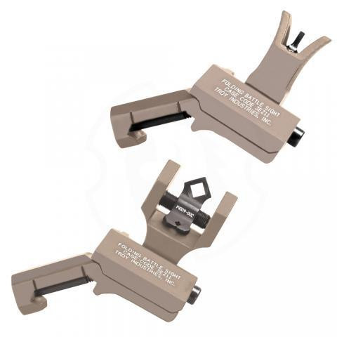 Troy 45-Degree Offset Sight Set - M4 Front Dioptic Rear Flat Dark Earth
