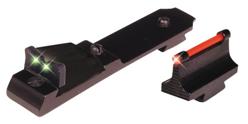 TruGlo Lever Action Rifle Sights Black 0.343" Red Front Green Rear Adjustable - TG109
