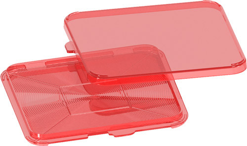 MTM PRIMER FLIPPER SQUARE RED DUAL LID CLOSURE OPTIONS