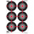 Birchwood Casey Dirty Bird 12" x 18" Multiple Bull's-Eye Target 8/ct