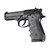 Hogue Rubber Handgun Grips with Finger Grooves Slate Gray for Beretta