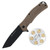 Battenfeld Knives S&W Folding Knife and Fidget Spinner Combo 3" Tanto Blade Black Brown