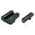 TruGlo TFX Pro Black Green Tritium Fiber Optic Orange Outline Front Sight Rear - TG13TA2PC
