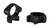Konus 2-Piece Steel Riflescope Rings 1" Low Matte Black - 7402