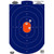 BC DIRTY BIRD SILHOUETTE BLUE ORANGE 12X18 50PK