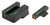 TruGlo TFX Pro Green Tritium & Fiber Optic Orange Outline Front Sight Rear - TG13NV2PC