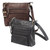 Bulldog Large Cross Body Style Purse w/Holster Chocolate Brown