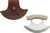 SZCO RITE EDGE 6" BONE HANDLE ULU W/LEATHER SHEATH