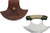 Szco Rite Edge 6" Horn & Bone Handle ULU W/Leather Sheath