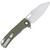 CobraTec Wolverine Liner Lock Drop Serrated Knife Folding Blade OD Green