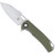 CobraTec Wolverine Liner Lock Drop Serrated Knife Folding Blade OD Green