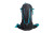 Grey Ghost Gear GGG Apparition Solid Black W/Cyan Zips